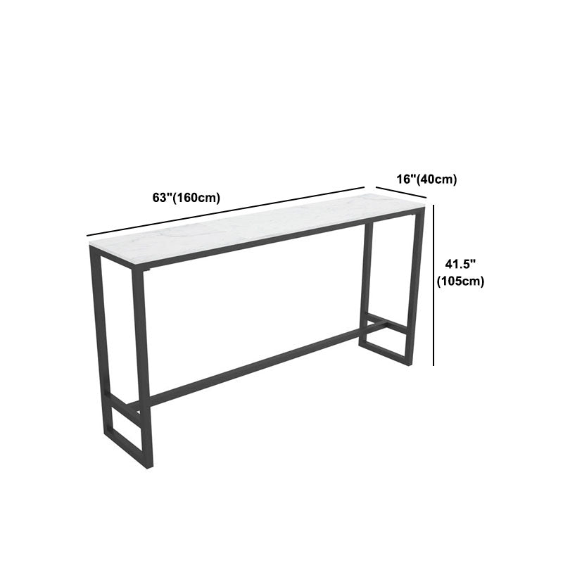 Modern 1/7 Pieces Bar Table Set Rectangle Stone Counter Table with Stools for Living Room Clearhalo 'Bar Furniture' 'furn' 'furn_home_bar_bar_sets' 'Furniture' 'Home Bars & Bar Sets' 'home_bar_bar_sets' 'Kitchen & Dining Furniture' 5850181