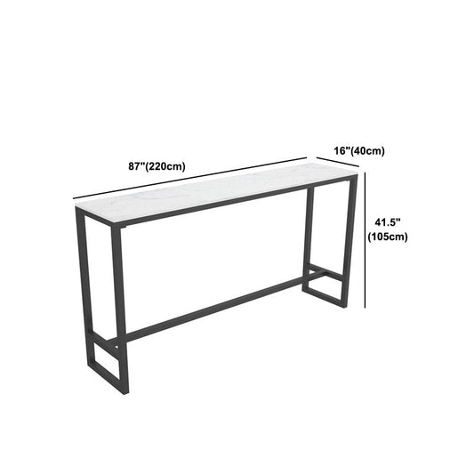 モダンな1/7ピースバーテーブルセット長方形の石のカウンターテーブルリビングルーム用のスツール付き