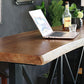 Ensemble de Table de Bar industrielle, 1/5 pièces, Table de comptoir rectangulaire en bois de pin avec tabourets pour Bar