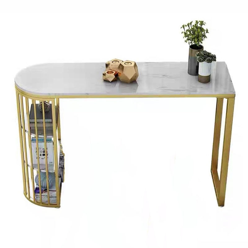 1/3 Pieces Luxurious Irregular Shape Pub Table Set Artificial Marble Top Table Set White 79"L x 16"W Clearhalo 'Bar Furniture' 'furn' 'furn_home_bar_bar_sets' 'Furniture' 'Home Bars & Bar Sets' 'home_bar_bar_sets' 'Kitchen & Dining Furniture' 5850217