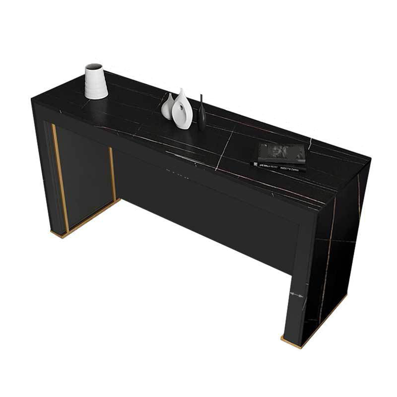 Ensemble de Table de Pub en pierre frittée de Style moderne 1/2/3 pièces, Table de comptoir fixe