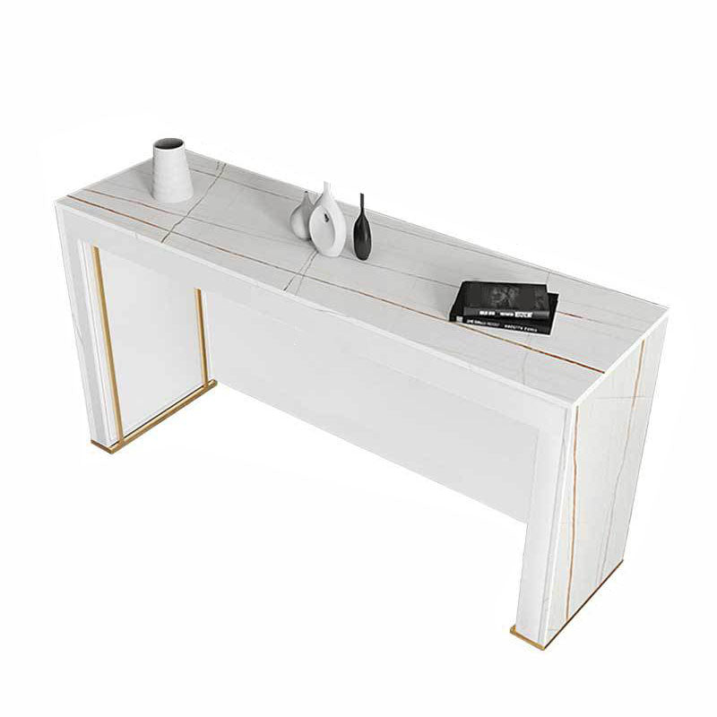 Ensemble de Table de Pub en pierre frittée de Style moderne 1/2/3 pièces, Table de comptoir fixe
