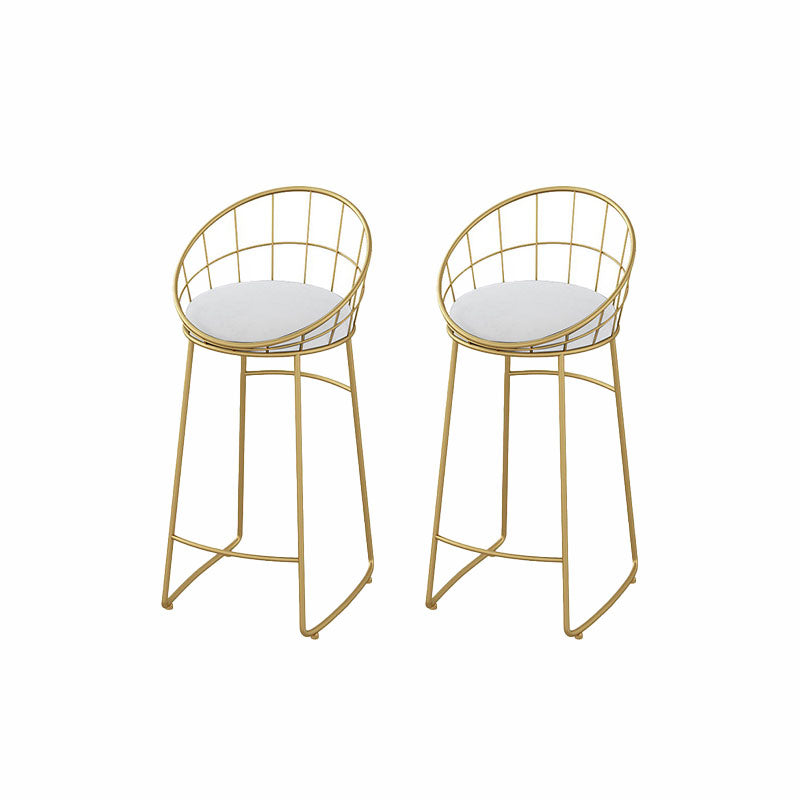 Glam Style 1/2/7 Pieces Faux Marble Bar Table Set Fixed Table Counter Set for Home Use White 30"H Stools (Set of 2) Clearhalo 'Bar Furniture' 'furn' 'furn_home_bar_bar_sets' 'Furniture' 'Home Bars & Bar Sets' 'home_bar_bar_sets' 'Kitchen & Dining Furniture' 5850262