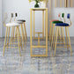 Glam Style 1/2/7 Pieces Faux Marble Bar Table Set Fixed Table Counter Set for Home Use Clearhalo 'Bar Furniture' 'furn' 'furn_home_bar_bar_sets' 'Furniture' 'Home Bars & Bar Sets' 'home_bar_bar_sets' 'Kitchen & Dining Furniture' 5850270