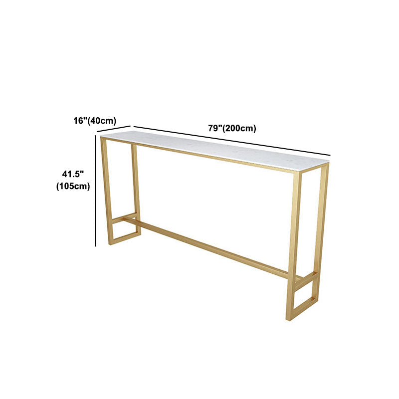 Glam Style 1/2/7 Pieces Faux Marble Bar Table Set Fixed Table Counter Set for Home Use Clearhalo 'Bar Furniture' 'furn' 'furn_home_bar_bar_sets' 'Furniture' 'Home Bars & Bar Sets' 'home_bar_bar_sets' 'Kitchen & Dining Furniture' 5850280