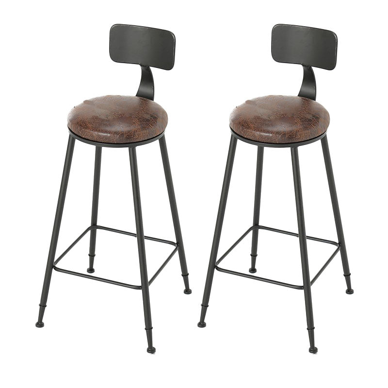 Modern Rectangle Pub Dining Set 1/2/6/7/9/11 Pieces Indoor Table and Stool Set Brown 30"H Stools (Set of 2) Clearhalo 'Bar Furniture' 'furn' 'furn_home_bar_bar_sets' 'Furniture' 'Home Bars & Bar Sets' 'home_bar_bar_sets' 'Kitchen & Dining Furniture' 5850290