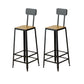 Modern Rectangle Pub Dining Set 1/2/6/7/9/11 Pieces Indoor Table and Stool Set Black 30"H Stools (Set of 2) Clearhalo 'Bar Furniture' 'furn' 'furn_home_bar_bar_sets' 'Furniture' 'Home Bars & Bar Sets' 'home_bar_bar_sets' 'Kitchen & Dining Furniture' 5850293