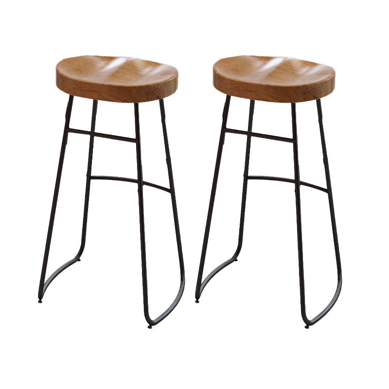 Modern Rectangle Pub Dining Set 1/2/6/7/9/11 Pieces Indoor Table and Stool Set Wood 30"H Stools (Set of 2) Clearhalo 'Bar Furniture' 'furn' 'furn_home_bar_bar_sets' 'Furniture' 'Home Bars & Bar Sets' 'home_bar_bar_sets' 'Kitchen & Dining Furniture' 5850294