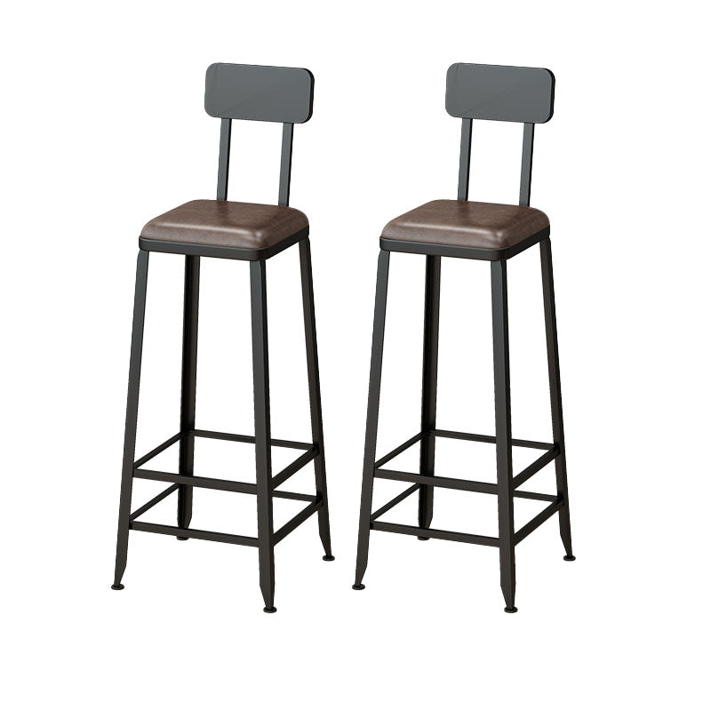 Modern Rectangle Pub Dining Set 1/2/6/7/9/11 Pieces Indoor Table and Stool Set Dark-Brown 30"H Stools (Set of 2) Clearhalo 'Bar Furniture' 'furn' 'furn_home_bar_bar_sets' 'Furniture' 'Home Bars & Bar Sets' 'home_bar_bar_sets' 'Kitchen & Dining Furniture' 5850298