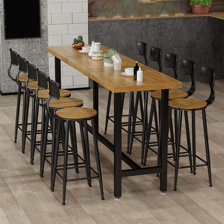 Modern Rectangle Pub Dining Set 1/2/6/7/9/11 Pieces Indoor Table and Stool Set Clearhalo 'Bar Furniture' 'furn' 'furn_home_bar_bar_sets' 'Furniture' 'Home Bars & Bar Sets' 'home_bar_bar_sets' 'Kitchen & Dining Furniture' 5850301