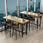 Modern Rectangle Pub Dining Set 1/2/6/7/9/11 Pieces Indoor Table and Stool Set Clearhalo 'Bar Furniture' 'furn' 'furn_home_bar_bar_sets' 'Furniture' 'Home Bars & Bar Sets' 'home_bar_bar_sets' 'Kitchen & Dining Furniture' 5850303