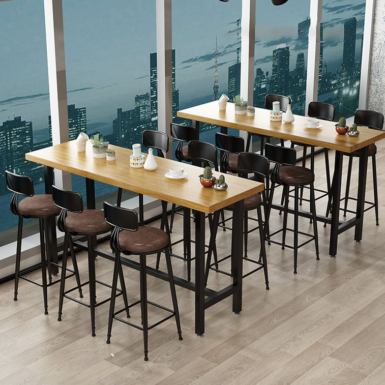 Modern Rectangle Pub Dining Set 1/2/6/7/9/11 Pieces Indoor Table and Stool Set Clearhalo 'Bar Furniture' 'furn' 'furn_home_bar_bar_sets' 'Furniture' 'Home Bars & Bar Sets' 'home_bar_bar_sets' 'Kitchen & Dining Furniture' 5850303