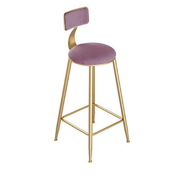 1/3 Pieces Luxurious Rectangular Pub Table Set Artificial Marble Top Bar Table Set Pink 30"H Stool (Single) Clearhalo 'Bar Furniture' 'furn' 'furn_home_bar_bar_sets' 'Furniture' 'Home Bars & Bar Sets' 'home_bar_bar_sets' 'Kitchen & Dining Furniture' 5850350