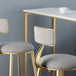 1/3 Pieces Luxurious Rectangular Pub Table Set Artificial Marble Top Bar Table Set Clearhalo 'Bar Furniture' 'furn' 'furn_home_bar_bar_sets' 'Furniture' 'Home Bars & Bar Sets' 'home_bar_bar_sets' 'Kitchen & Dining Furniture' 5850353