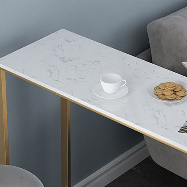 1/3 Pieces Luxurious Rectangular Pub Table Set Artificial Marble Top Bar Table Set Clearhalo 'Bar Furniture' 'furn' 'furn_home_bar_bar_sets' 'Furniture' 'Home Bars & Bar Sets' 'home_bar_bar_sets' 'Kitchen & Dining Furniture' 5850354