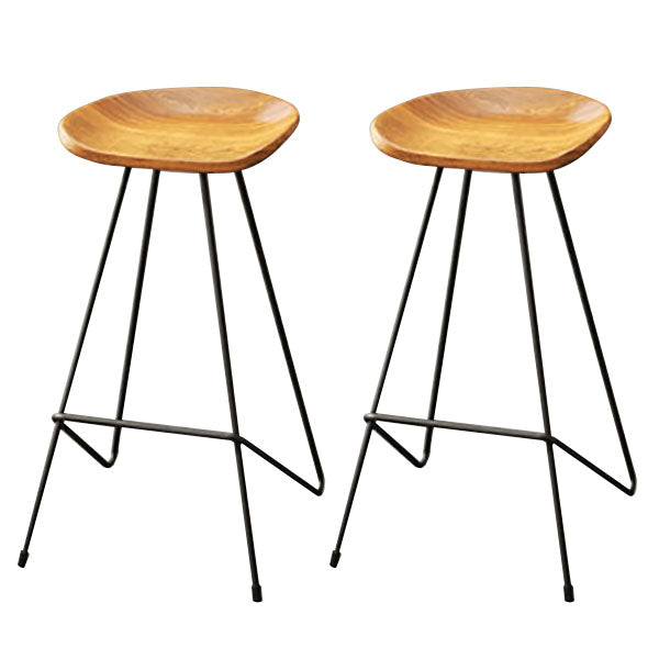 Industrial 1/2/4/7 Pieces Solid Wood Bar Table Set Fixed Bistro Set Black 30"H Stools (Set of 2) Clearhalo 'Bar Furniture' 'furn' 'furn_home_bar_bar_sets' 'Furniture' 'Home Bars & Bar Sets' 'home_bar_bar_sets' 'Kitchen & Dining Furniture' 5850365