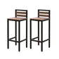 Contemporary Bar Table Set 1/2/5 Pcs Iron Black Metal Frame Bar Table and Stools