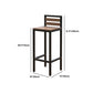 Contemporary Bar Table Set 1/2/5 Pcs Iron Black Metal Frame Bar Table and Stools