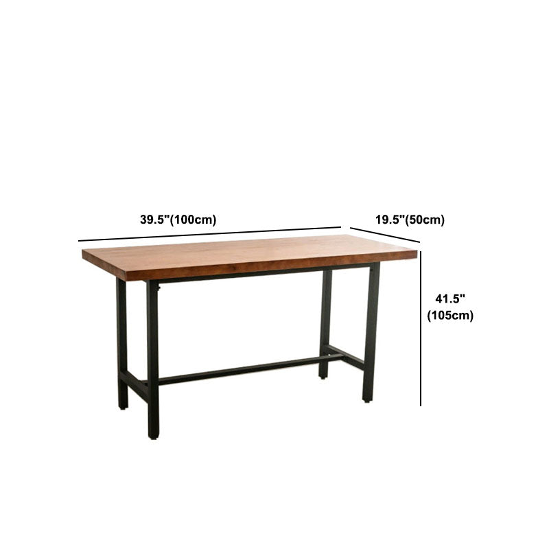 Industrial 1/2/9 Pieces Solid Wood Bar Table Set Fixed Bistro Set for Home Use Clearhalo 'Bar Furniture' 'furn' 'furn_home_bar_bar_sets' 'Furniture' 'Home Bars & Bar Sets' 'home_bar_bar_sets' 'Kitchen & Dining Furniture' 5850407