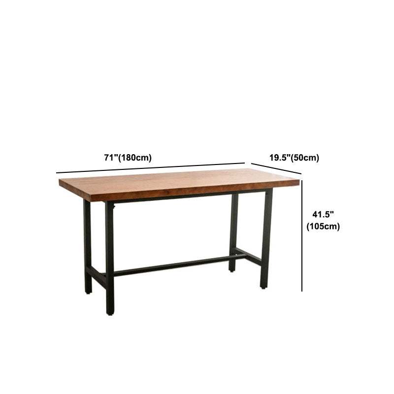 Industrial 1/2/9 Pieces Solid Wood Bar Table Set Fixed Bistro Set for Home Use Clearhalo 'Bar Furniture' 'furn' 'furn_home_bar_bar_sets' 'Furniture' 'Home Bars & Bar Sets' 'home_bar_bar_sets' 'Kitchen & Dining Furniture' 5850411