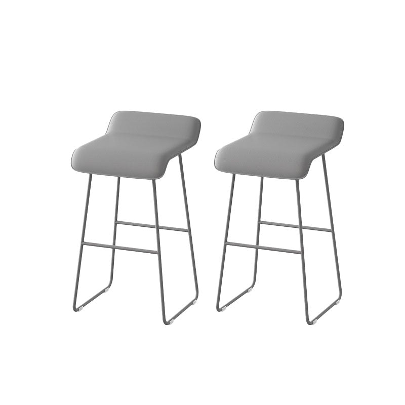 Modern Style 1/2/5 Pieces Sintered Stone Pub Table Set Fixed Table Counter Table Grey 30"H Stools (Set of 2) Clearhalo 'Bar Furniture' 'furn' 'furn_home_bar_bar_sets' 'Furniture' 'Home Bars & Bar Sets' 'home_bar_bar_sets' 'Kitchen & Dining Furniture' 5850464