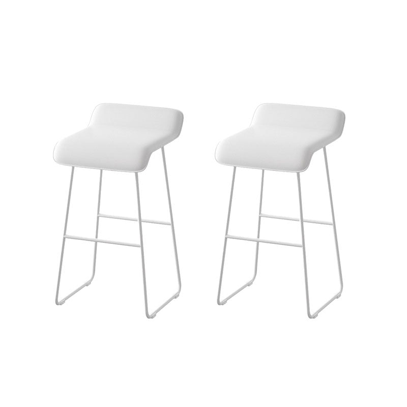Modern Style 1/2/5 Pieces Sintered Stone Pub Table Set Fixed Table Counter Table White 30"H Stools (Set of 2) Clearhalo 'Bar Furniture' 'furn' 'furn_home_bar_bar_sets' 'Furniture' 'Home Bars & Bar Sets' 'home_bar_bar_sets' 'Kitchen & Dining Furniture' 5850466
