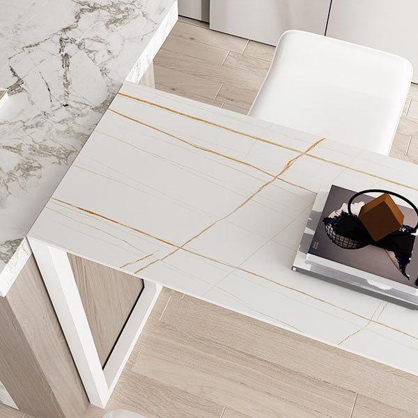 Modern Style 1/2/5 Pieces Sintered Stone Pub Table Set Fixed Table Counter Table Clearhalo 'Bar Furniture' 'furn' 'furn_home_bar_bar_sets' 'Furniture' 'Home Bars & Bar Sets' 'home_bar_bar_sets' 'Kitchen & Dining Furniture' 5850469