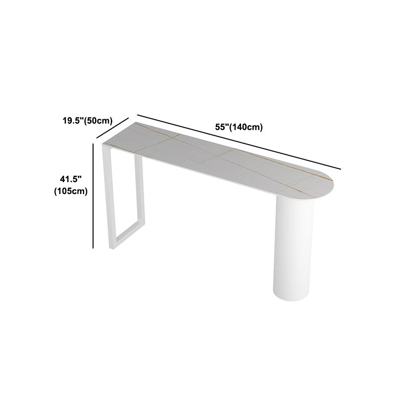 Modern Style 1/2/5 Pieces Sintered Stone Pub Table Set Fixed Table Counter Table Clearhalo 'Bar Furniture' 'furn' 'furn_home_bar_bar_sets' 'Furniture' 'Home Bars & Bar Sets' 'home_bar_bar_sets' 'Kitchen & Dining Furniture' 5850478
