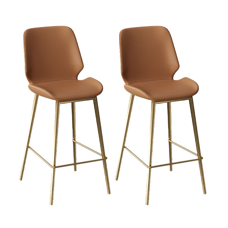 White Stone Top Counter Set Modern 1/2/5 Pieces Indoor Bar Stool and Table Set Orange 30"H Stools (Set of 2) Clearhalo 'Bar Furniture' 'furn' 'furn_home_bar_bar_sets' 'Furniture' 'Home Bars & Bar Sets' 'home_bar_bar_sets' 'Kitchen & Dining Furniture' 5850488