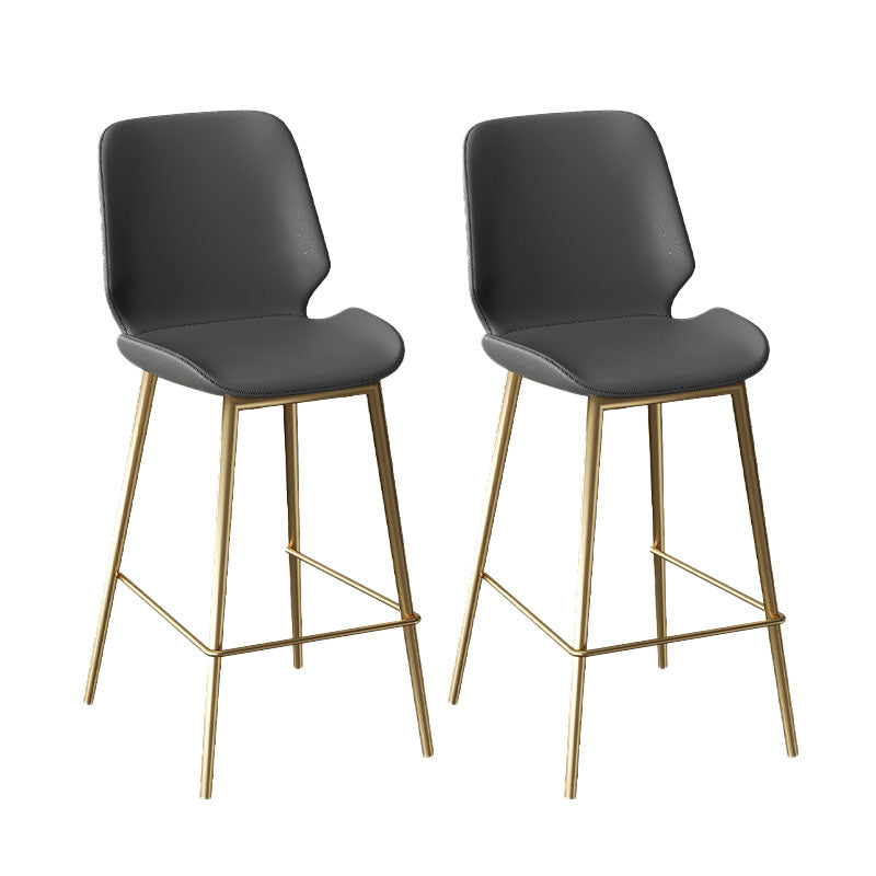 White Stone Top Counter Set Modern 1/2/5 Pieces Indoor Bar Stool and Table Set Grey 30"H Stools (Set of 2) Clearhalo 'Bar Furniture' 'furn' 'furn_home_bar_bar_sets' 'Furniture' 'Home Bars & Bar Sets' 'home_bar_bar_sets' 'Kitchen & Dining Furniture' 5850489