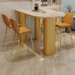 White Stone Top Counter Set Modern 1/2/5 Pieces Indoor Bar Stool and Table Set Clearhalo 'Bar Furniture' 'furn' 'furn_home_bar_bar_sets' 'Furniture' 'Home Bars & Bar Sets' 'home_bar_bar_sets' 'Kitchen & Dining Furniture' 5850500