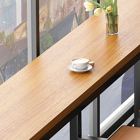 Industrie -Tisch und Stuhlset 1/4/7 PCs Massivholzstangenstab mit Eisenbasishocker