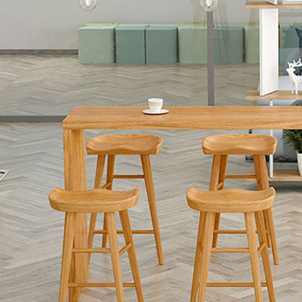 1/5/9 Pieces Luxurious Rectangular Pub Table Set Wooden Counter Table with Backless Stools Clearhalo 'Bar Furniture' 'furn' 'furn_home_bar_bar_sets' 'Furniture' 'Home Bars & Bar Sets' 'home_bar_bar_sets' 'Kitchen & Dining Furniture' 5850550