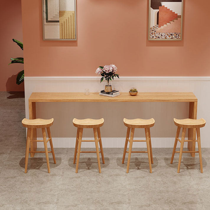 1/5/9 Pieces Luxurious Rectangular Pub Table Set Wooden Counter Table with Backless Stools Clearhalo 'Bar Furniture' 'furn' 'furn_home_bar_bar_sets' 'Furniture' 'Home Bars & Bar Sets' 'home_bar_bar_sets' 'Kitchen & Dining Furniture' 5850551