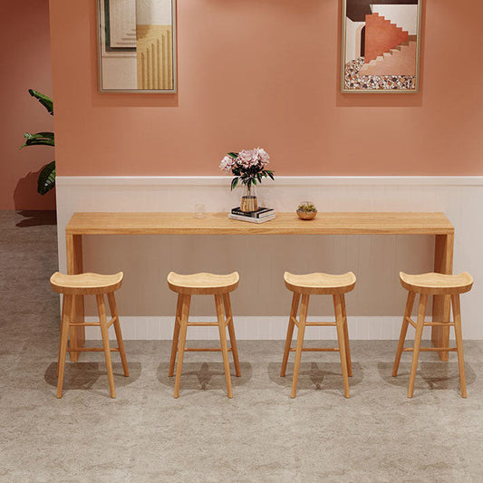 1/5/9 Pieces Luxurious Rectangular Pub Table Set Wooden Counter Table with Backless Stools Clearhalo 'Bar Furniture' 'furn' 'furn_home_bar_bar_sets' 'Furniture' 'Home Bars & Bar Sets' 'home_bar_bar_sets' 'Kitchen & Dining Furniture' 5850551