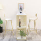 Glam Stone Bar Table Set 1/2/3 Pieces Rectangular Counter Set Clearhalo 'Bar Furniture' 'furn' 'furn_home_bar_bar_sets' 'Furniture' 'Home Bars & Bar Sets' 'home_bar_bar_sets' 'Kitchen & Dining Furniture' 5850565