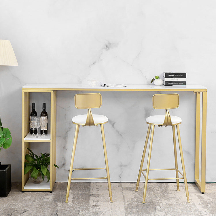 Glam Stone Bar Table Set 1/2/3 Pieces Rectangular Counter Set Clearhalo 'Bar Furniture' 'furn' 'furn_home_bar_bar_sets' 'Furniture' 'Home Bars & Bar Sets' 'home_bar_bar_sets' 'Kitchen & Dining Furniture' 5850566