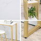Glam Stone Bar Table Set 1/2/3 Pieces Rectangular Counter Set Clearhalo 'Bar Furniture' 'furn' 'furn_home_bar_bar_sets' 'Furniture' 'Home Bars & Bar Sets' 'home_bar_bar_sets' 'Kitchen & Dining Furniture' 5850568