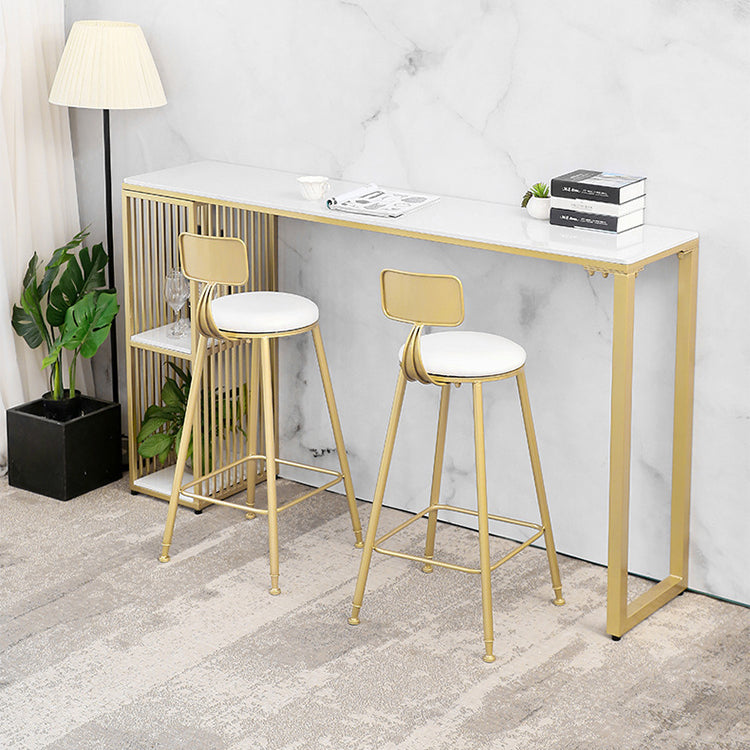 Glam Stone Bar Table Set 1/2/3 Pieces Rectangular Counter Set Clearhalo 'Bar Furniture' 'furn' 'furn_home_bar_bar_sets' 'Furniture' 'Home Bars & Bar Sets' 'home_bar_bar_sets' 'Kitchen & Dining Furniture' 5850572