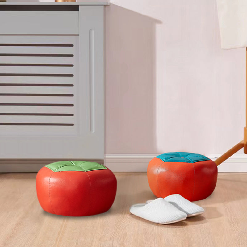 Specialità ottomane in finta pelle in pelle resistente all'acqua Pouf geometrica ottomano