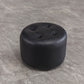 Modern Tufted Ottoman Water Resistant Genuine Leather Round Foot Stool Ottoman Black 1 Piece Clearhalo 'furn' 'furn_ottomans_poufs' 'Furniture' 'Living Room Furniture' 'Ottomans & Poufs' 'ottomans_poufs' 5851085