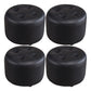 Modern Tufted Ottoman Water Resistant Genuine Leather Round Foot Stool Ottoman Black 4 Piece Set Clearhalo 'furn' 'furn_ottomans_poufs' 'Furniture' 'Living Room Furniture' 'Ottomans & Poufs' 'ottomans_poufs' 5851089