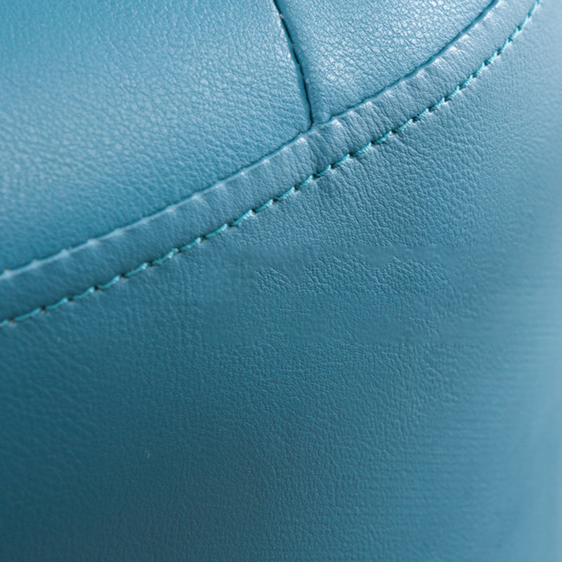 Modern Tufted Ottoman Water Resistant Genuine Leather Round Foot Stool Ottoman Clearhalo 'furn' 'furn_ottomans_poufs' 'Furniture' 'Living Room Furniture' 'Ottomans & Poufs' 'ottomans_poufs' 5851099