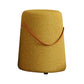 Contemporary Footstool Ottoman Fabric Upholstered Portable Round Ottoman Yellow 1 Piece Clearhalo 'furn' 'furn_ottomans_poufs' 'Furniture' 'Living Room Furniture' 'Ottomans & Poufs' 'ottomans_poufs' 5851125