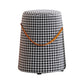 Contemporary Footstool Ottoman Fabric Upholstered Portable Round Ottoman Black 1 Piece Clearhalo 'furn' 'furn_ottomans_poufs' 'Furniture' 'Living Room Furniture' 'Ottomans & Poufs' 'ottomans_poufs' 5851129