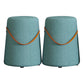 Contemporary Footstool Ottoman Fabric Upholstered Portable Round Ottoman Lake Blue 2 Piece Set Clearhalo 'furn' 'furn_ottomans_poufs' 'Furniture' 'Living Room Furniture' 'Ottomans & Poufs' 'ottomans_poufs' 5851134