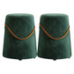 Contemporary Footstool Ottoman Fabric Upholstered Portable Round Ottoman Blackish Green 2 Piece Set Clearhalo 'furn' 'furn_ottomans_poufs' 'Furniture' 'Living Room Furniture' 'Ottomans & Poufs' 'ottomans_poufs' 5851139