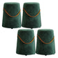 Contemporary Footstool Ottoman Fabric Upholstered Portable Round Ottoman Blackish Green 4 Piece Set Clearhalo 'furn' 'furn_ottomans_poufs' 'Furniture' 'Living Room Furniture' 'Ottomans & Poufs' 'ottomans_poufs' 5851141
