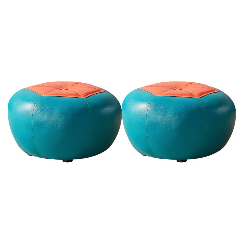 Stain Resistant Pouf Ottoman Faux Leather Specialty Contemporary Ottoman