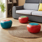 Stain Resistant Pouf Ottoman Faux Leather Specialty Contemporary Ottoman